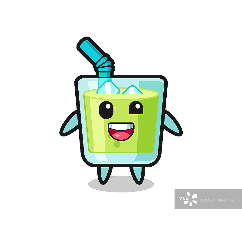 姿势别扭的哈密瓜汁角色图片素材