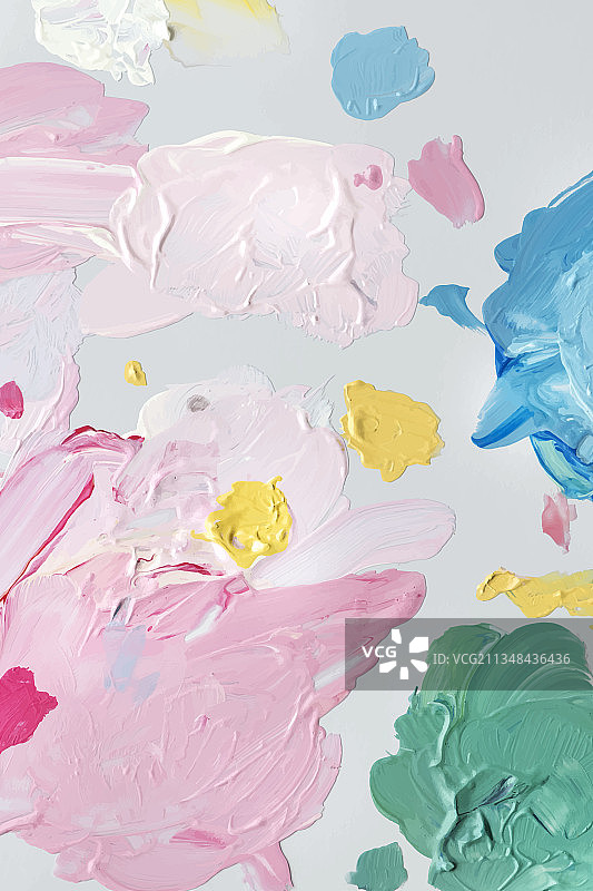 彩色丙烯酸笔触图片素材