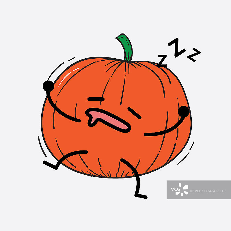 南瓜人物，可爱的脸和简单的身体图片素材