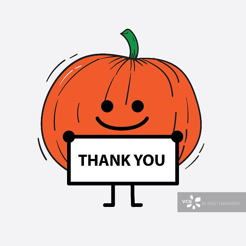 南瓜人物，可爱的脸和简单的身体图片素材