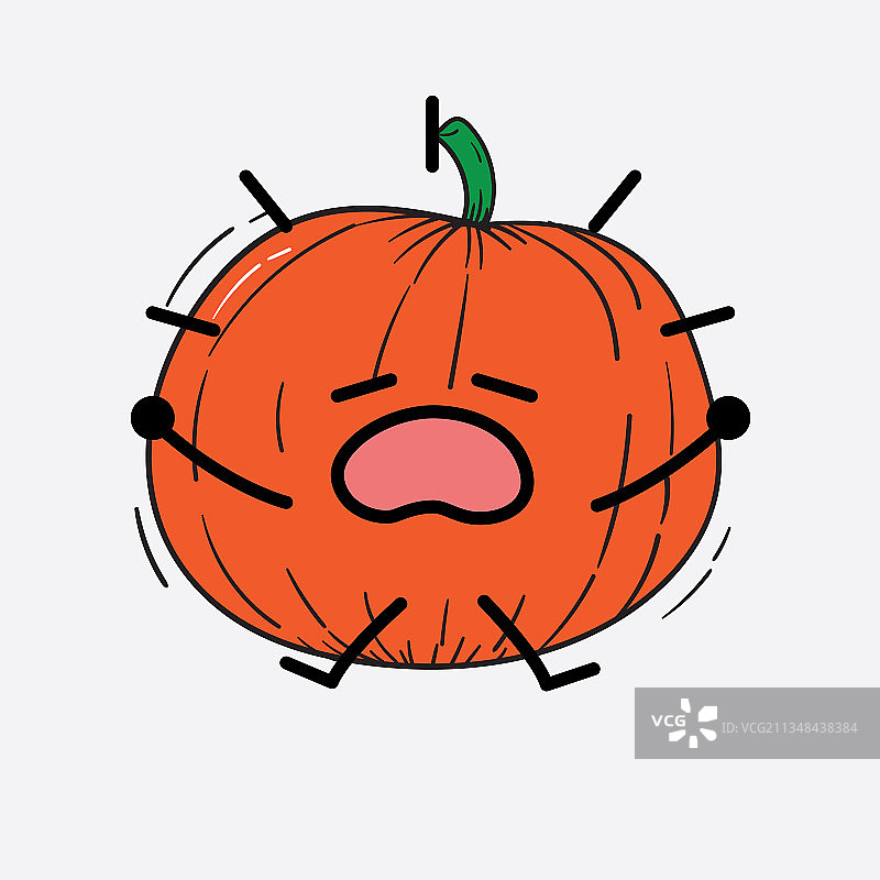 南瓜人物，可爱的脸和简单的身体图片素材