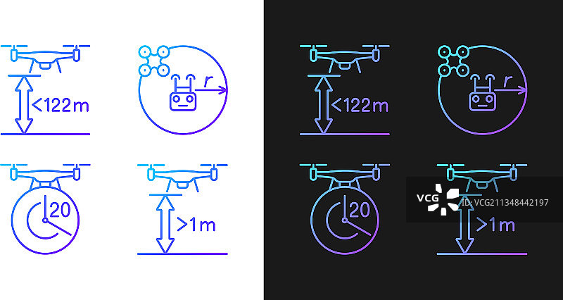 无人机管理渐变手册标签图标图片素材