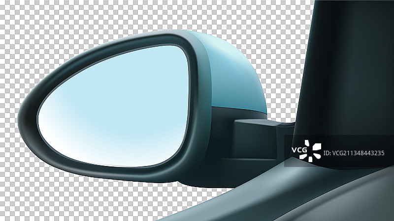 带有白色空间的驾驶员左侧镜子样机图片素材