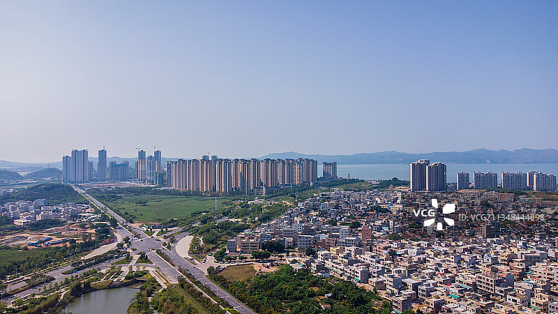 广东省汕尾城市风光航拍图片图片素材