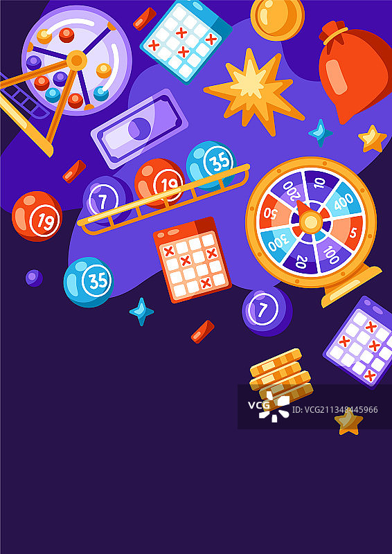 彩票和宾果游戏概念图片素材