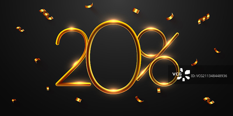 20%折扣优惠创意组合图片素材