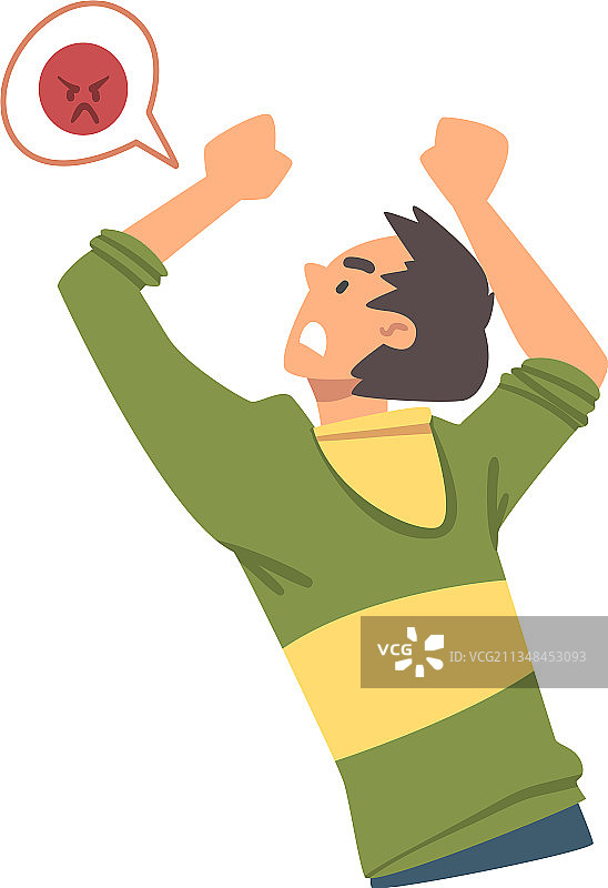 表达不满的年轻愤怒男子图片素材