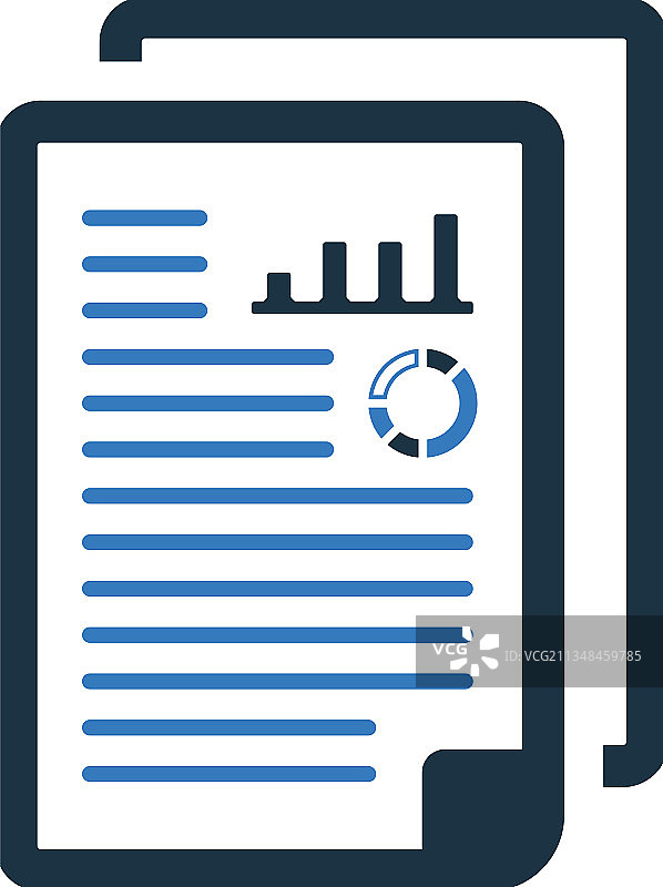 商业报告分析图标（可编辑）图片素材