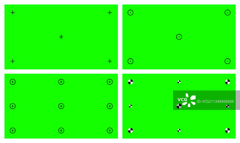 带有运动效果的色度键绿色空白背景图片素材