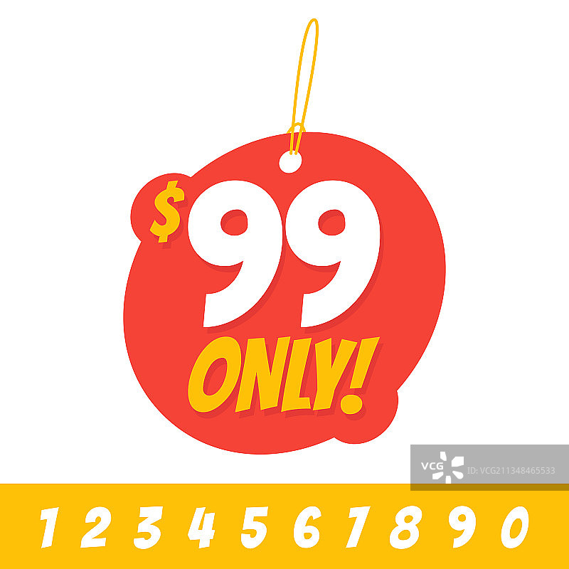 仅售99美元优惠徽章贴纸设计图片素材