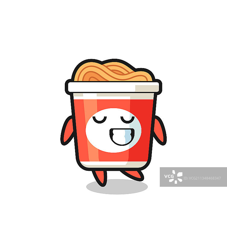 害羞的卡通速食面图片素材