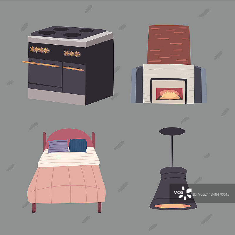 炉子和房屋物品图片素材