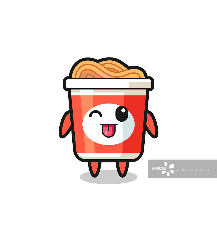 表情甜蜜的可爱方便面图片素材