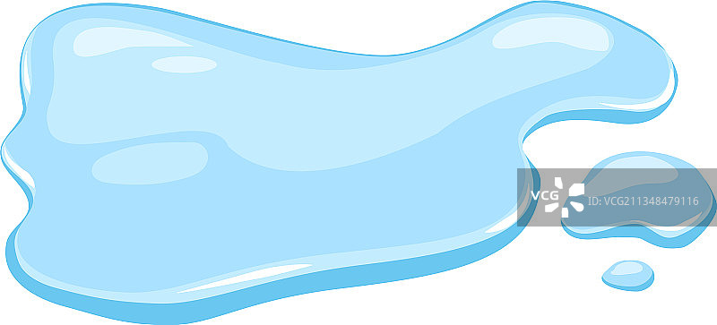 白色背景上的水坑图片素材