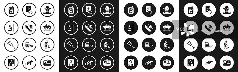 电梯：聋哑残疾人与SOS图片素材