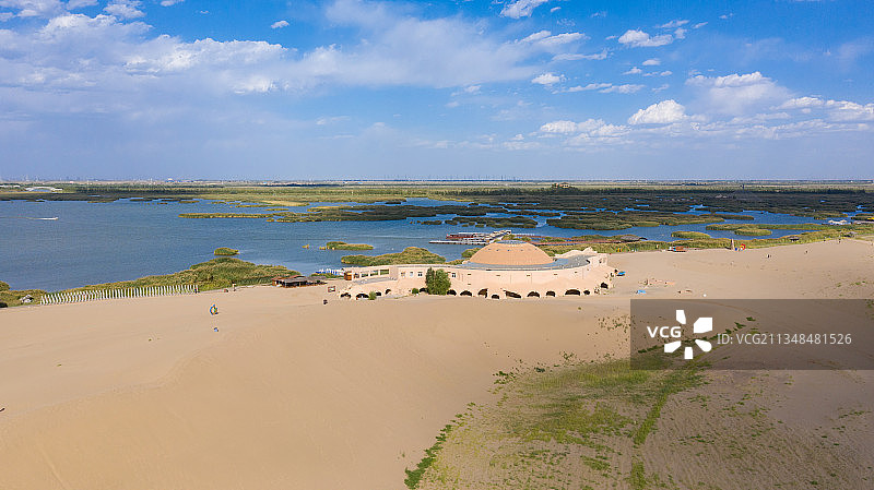 宁夏沙湖景区风光图片素材