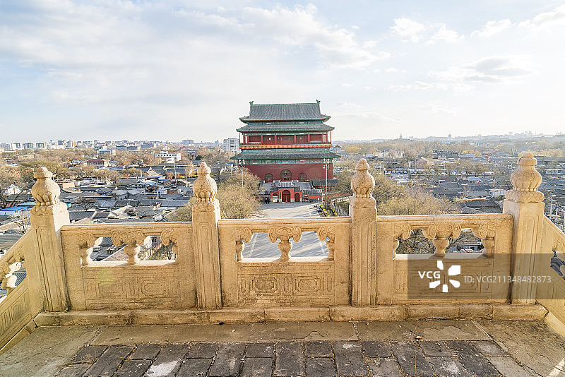 北京中轴线鼓楼建筑图片素材