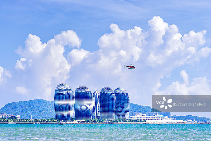 海南省三亚市三亚湾凤凰岛图片素材