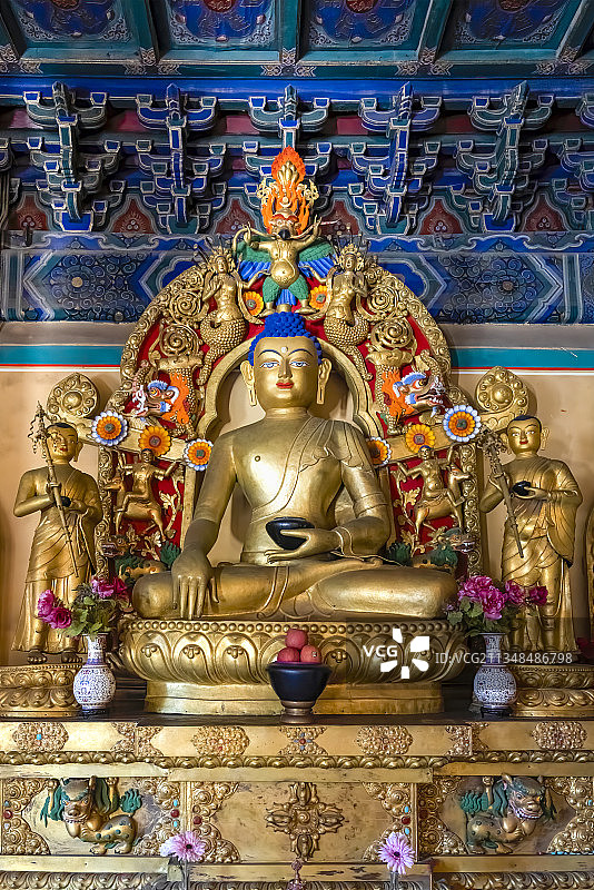 智化寺释迦牟尼佛像图片素材