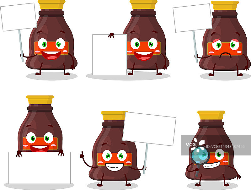 宣传信息的酱油卡通人物图片素材