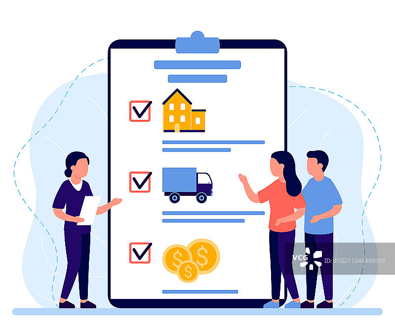 财产保险、人员继承评估图片素材