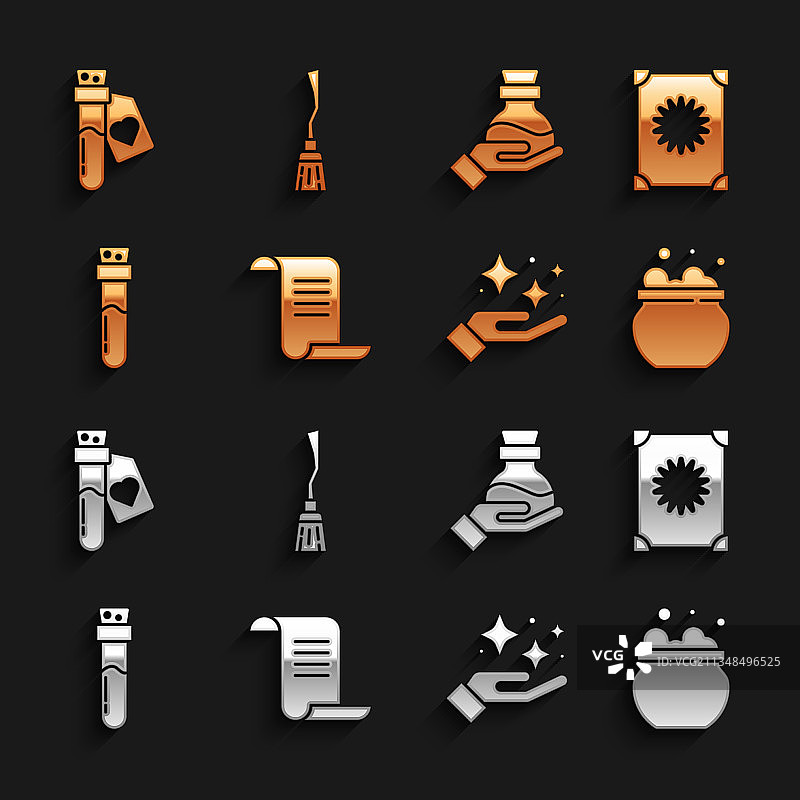 古代魔法书与女巫坩埚图片素材