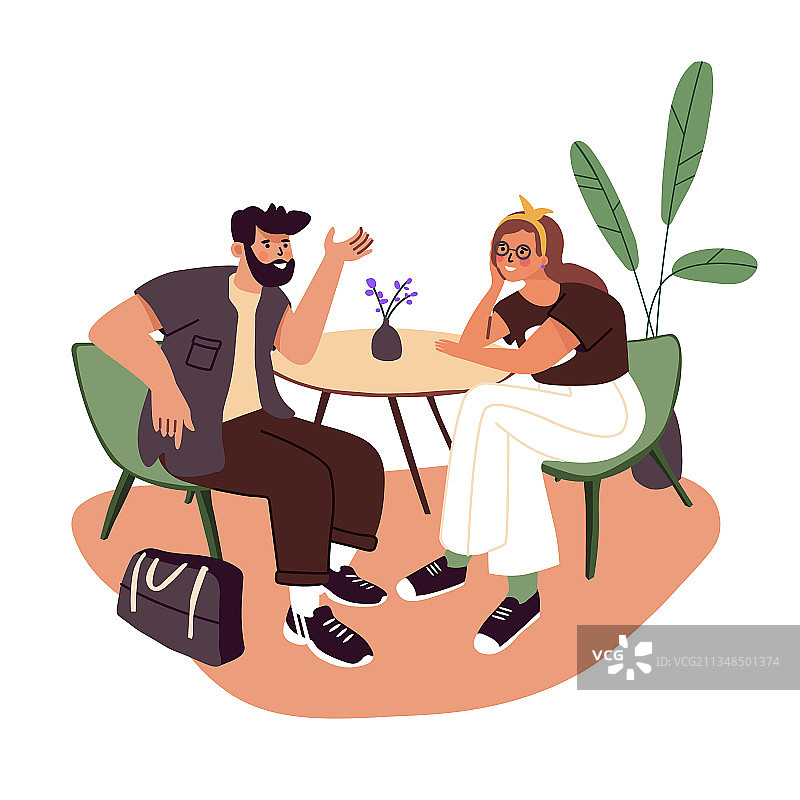 咖啡馆情侣浪漫约会图片素材