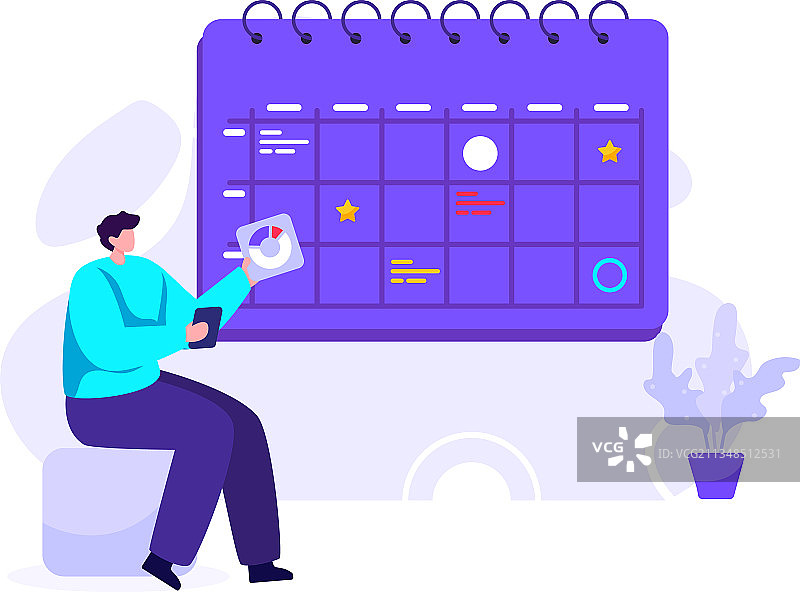 社交媒体日历与规划图片素材