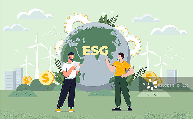 关注环境状况ESG图片素材