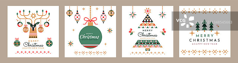 圣诞节快乐贺卡图片素材