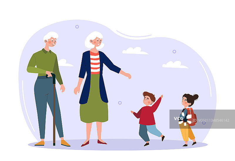 祖孙概念图片素材