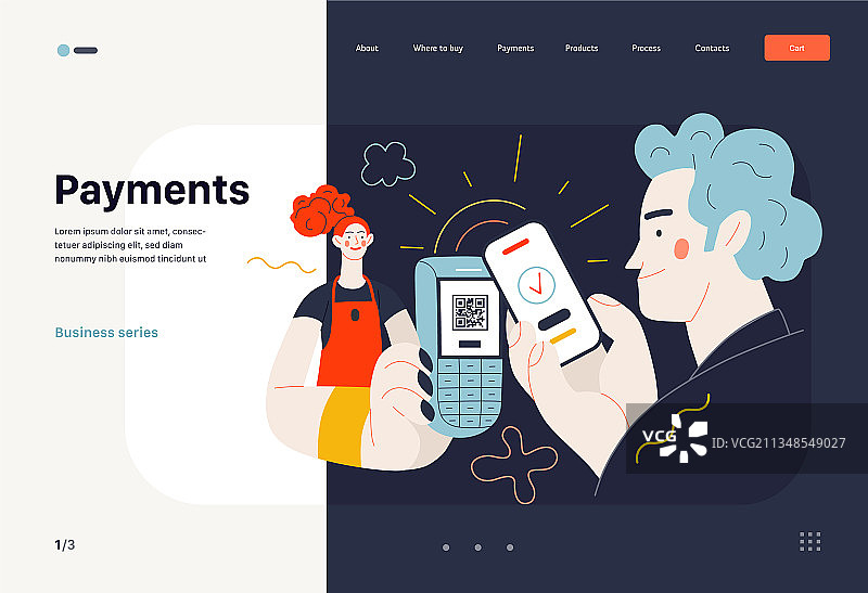 商务主题-支付网页模板图片素材