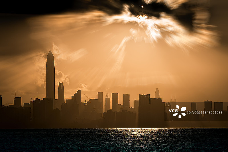 中国广东深圳湾都市风光图片素材