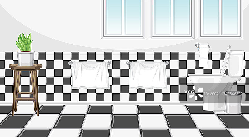 带有家具的浴室室内设计图片素材