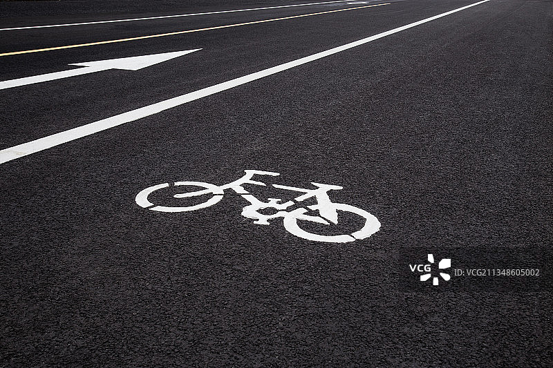 道路标识-非机动车道图片素材