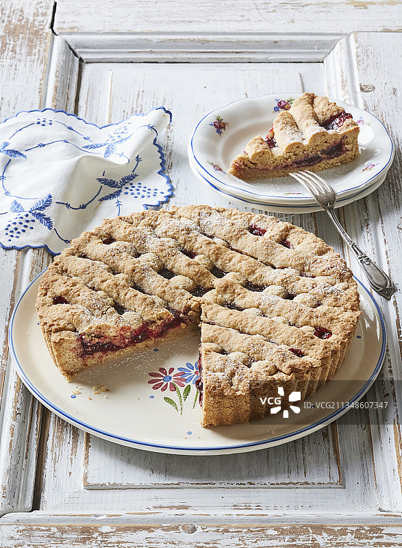 果酱面包屑蛋糕图片素材