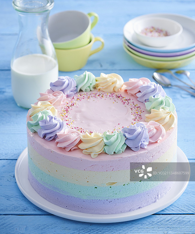 彩虹蛋糕图片素材