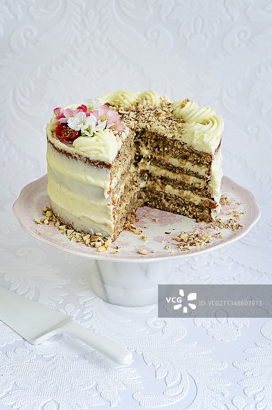 意大利奶油蛋糕切片图片素材