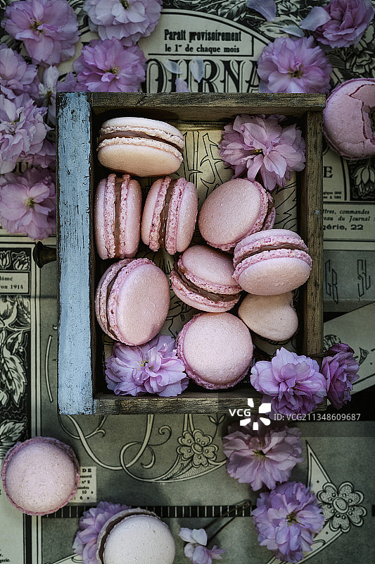 粉色马卡龙图片素材