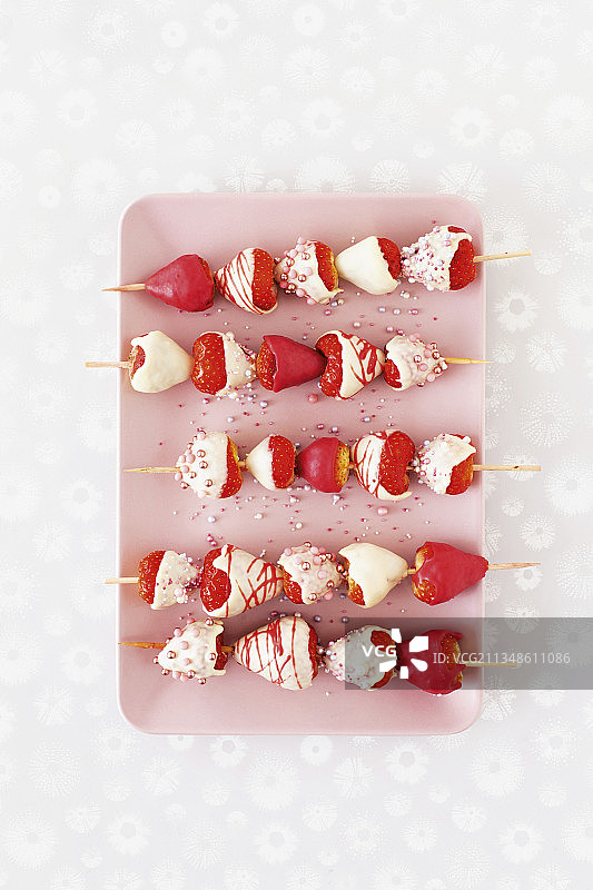 糖果糖霜草莓串图片素材