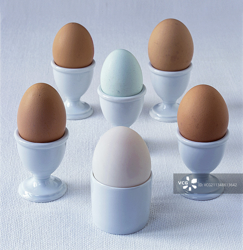 蛋杯中的有机鸡蛋精选图片素材