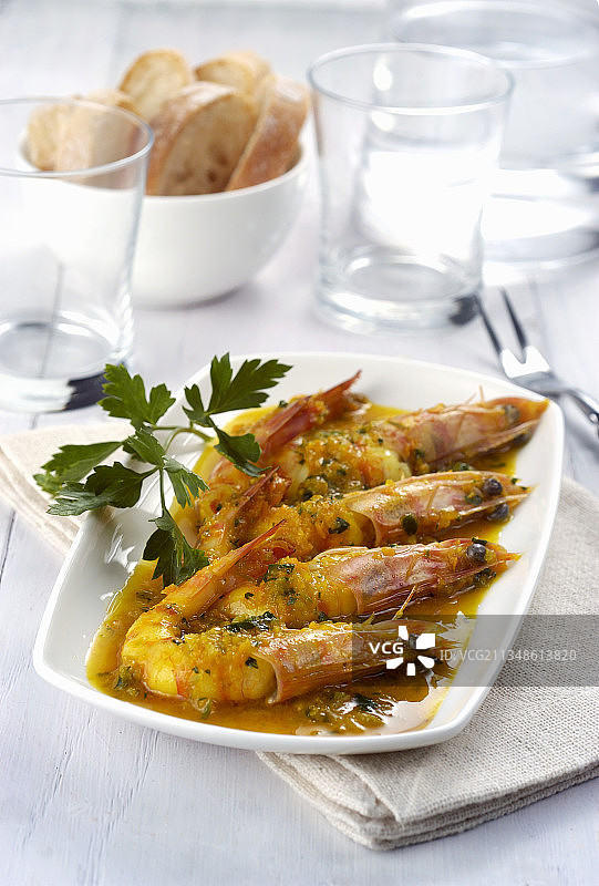 杜松子酒虾仁图片素材