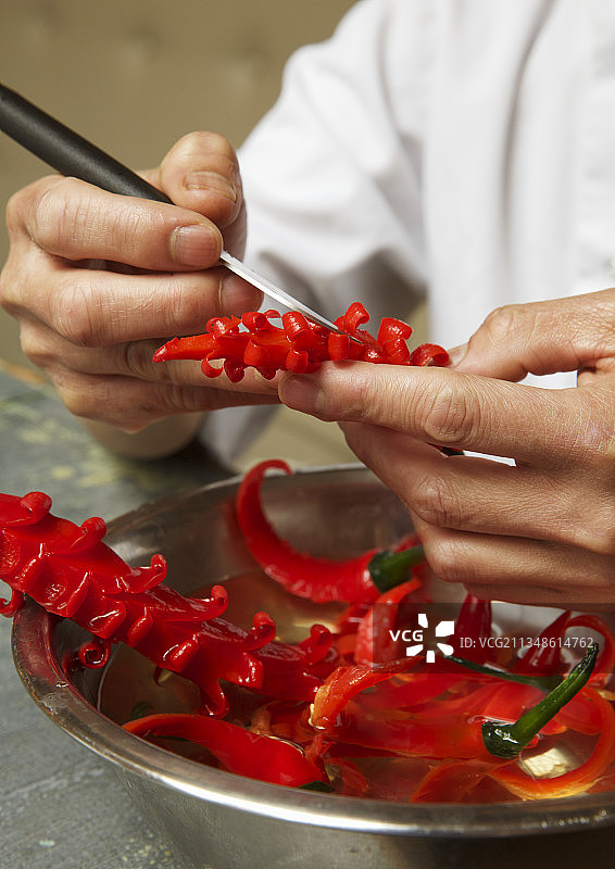 辣椒雕刻中国美食图片素材