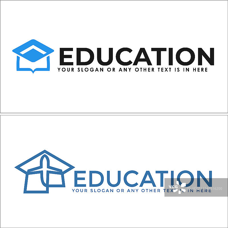 戴毕业帽和飞机的教育图案图片素材