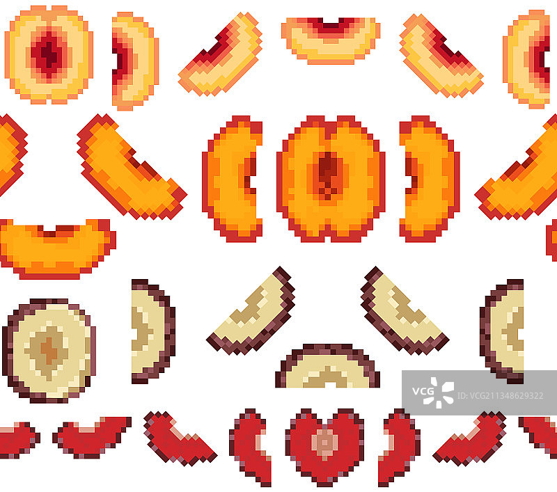 白色背景上的切片核果图片素材