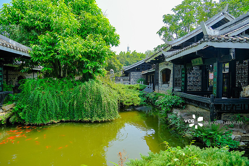 桂林世外桃源山水田园风光图片素材