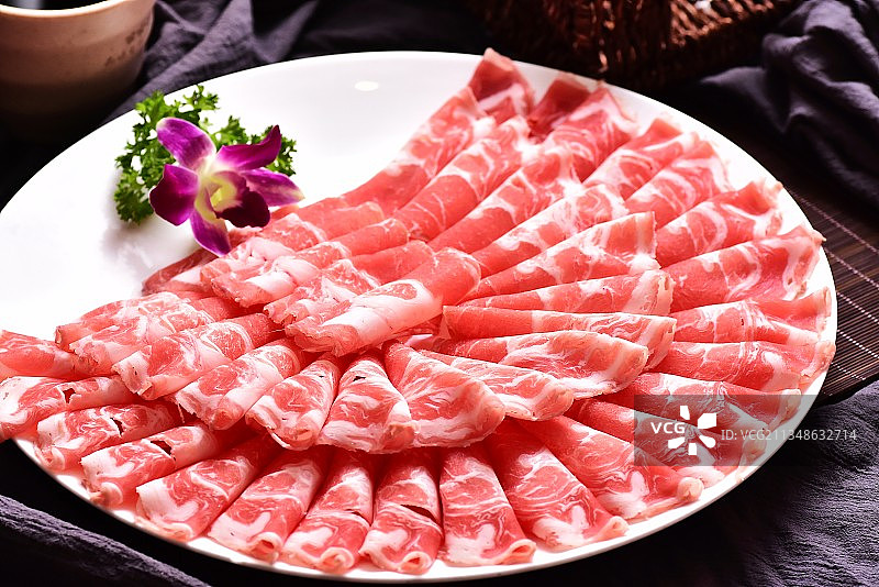 涮羊肉羊肉片图片素材