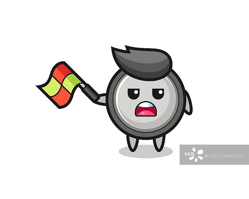 卡通纽扣电池作为边线裁判图片素材