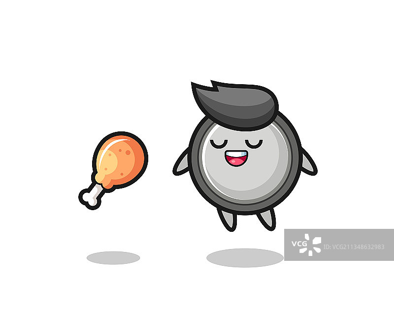 可爱的纽扣电池漂浮着图片素材