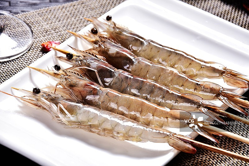 烤大虾串图片素材